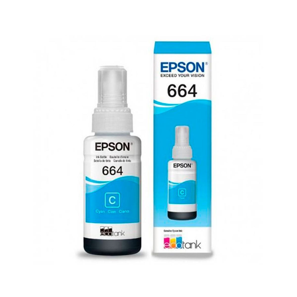 EPSON - Epson T664 - 70ml - cyan - original - recarga de tinta
