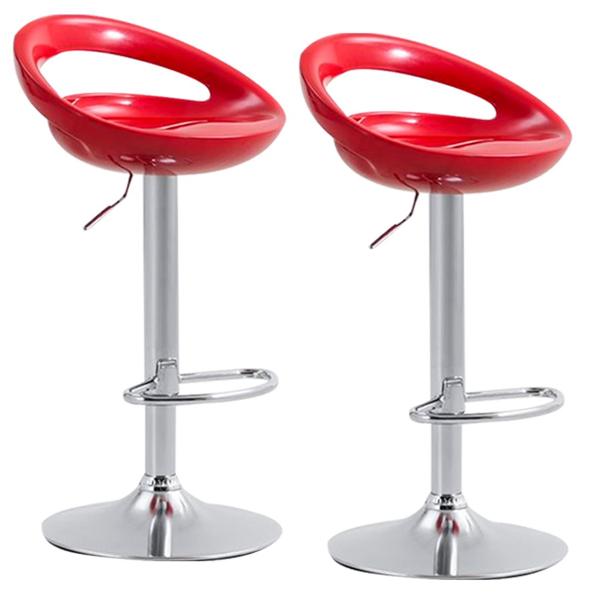 NOVAHUS - Set x 2 Bancos de Bar Porto Alegre Rojo