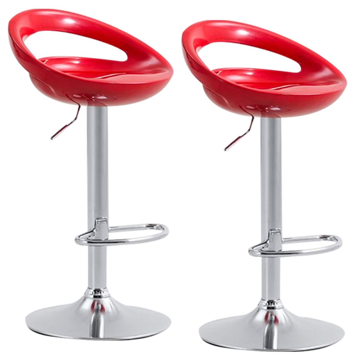 NOVAHUS - Set x 2 Bancos de Bar Porto Alegre Rojo