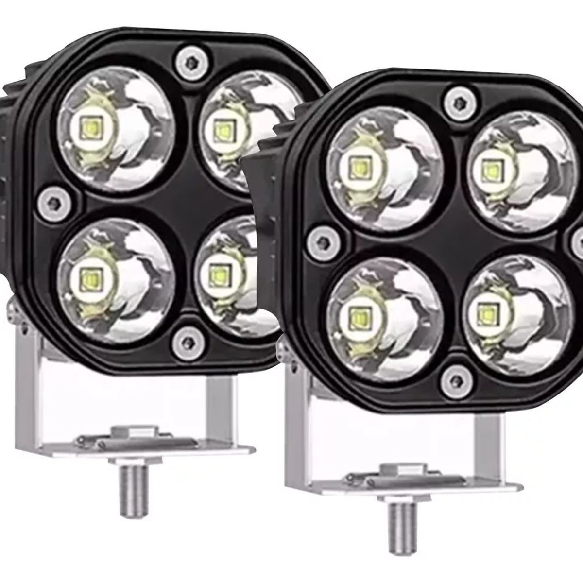 GENERICO - Par Faros De Luz Spot 40w Blanco Para Motocicleta Auto