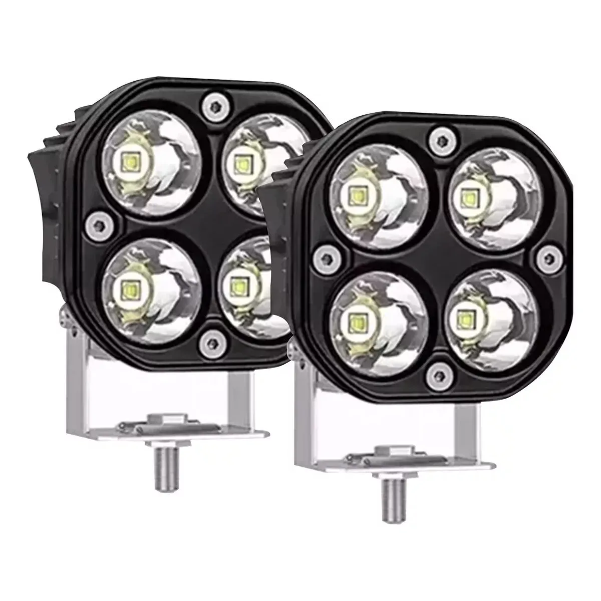 GENERICO - Par Faros De Luz Spot 40w Blanco Para Motocicleta Auto