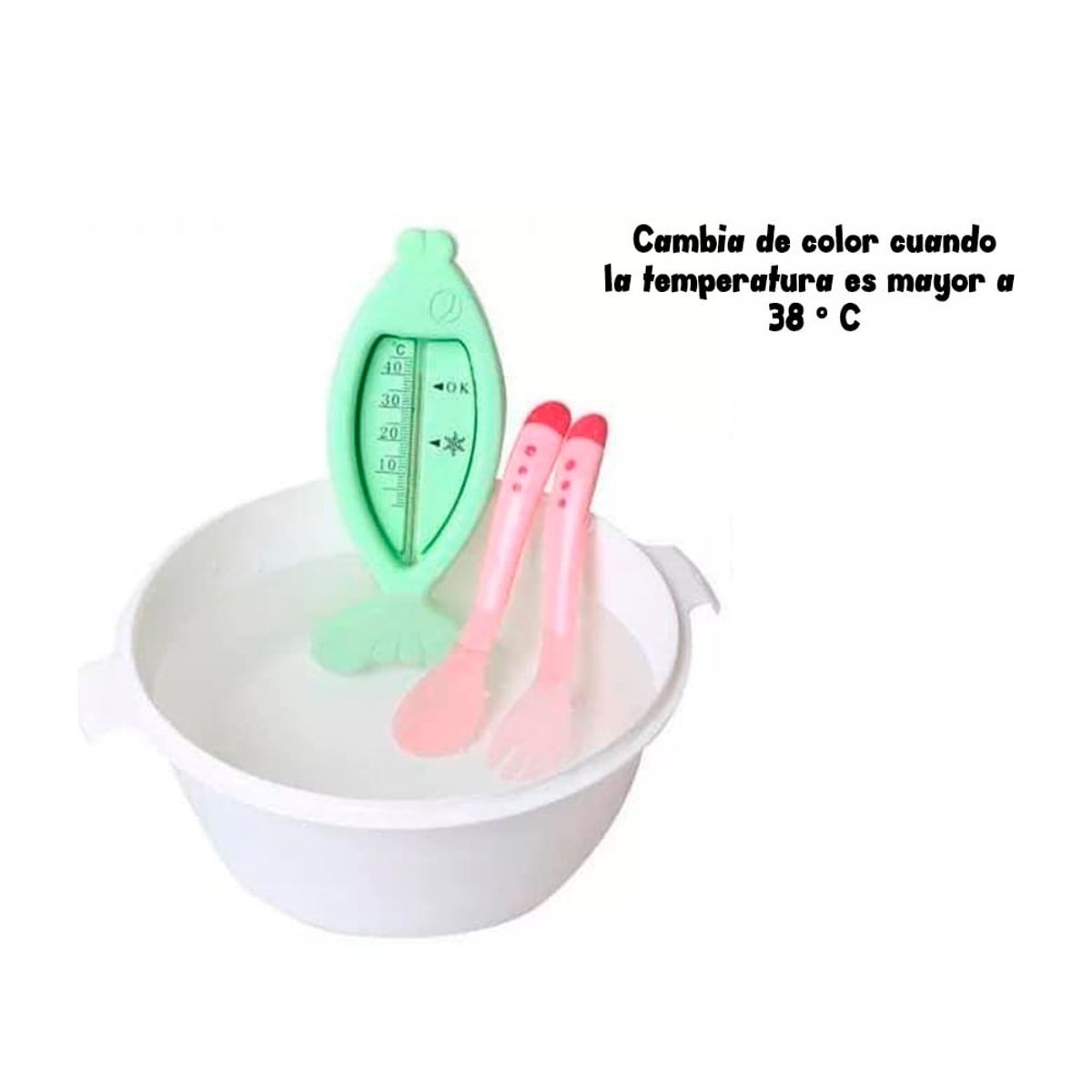 GENERICO - Pack cubiertos sensorial de silicona amarillo para bebe