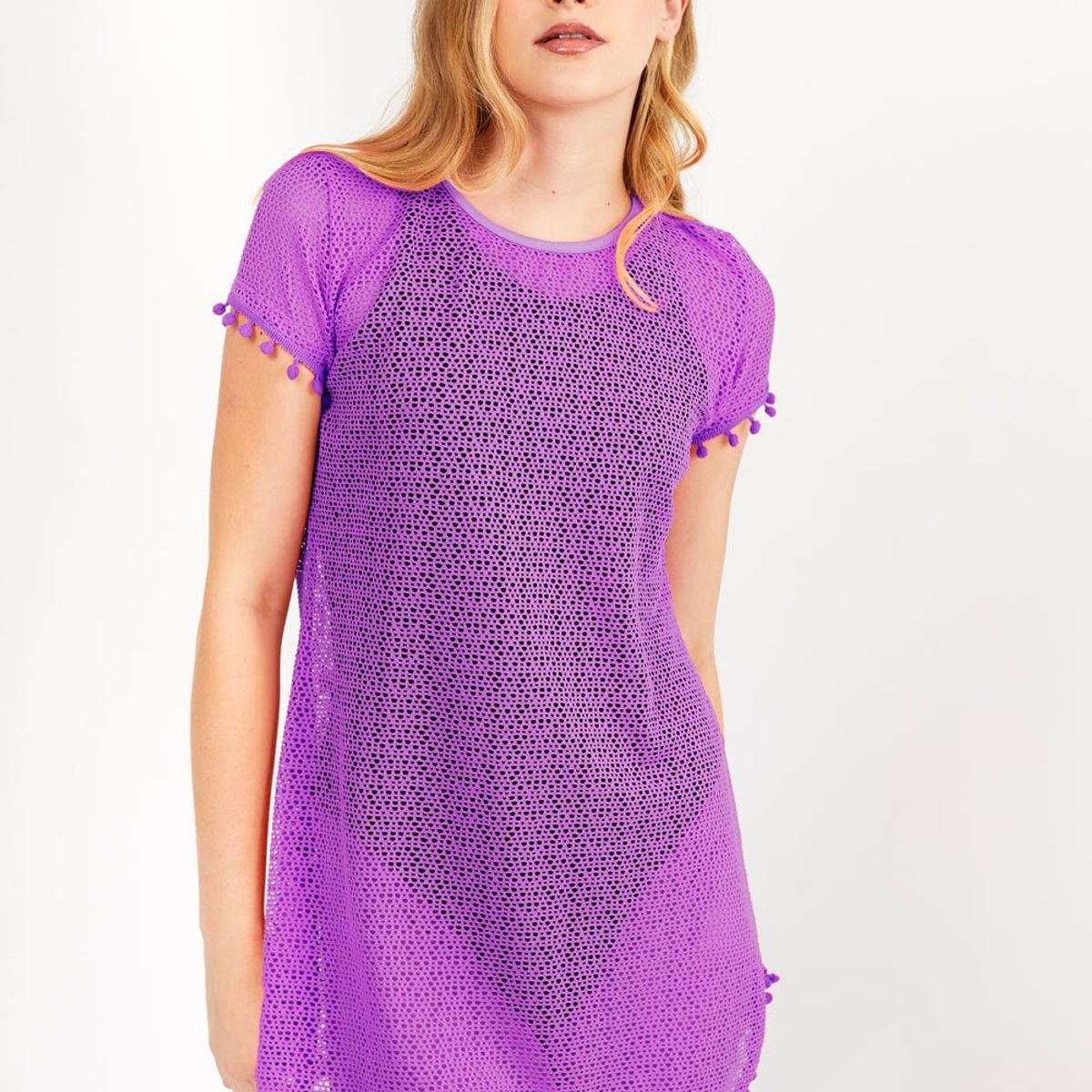 KONING - Vestido corto malla - Salida de baño para mujer