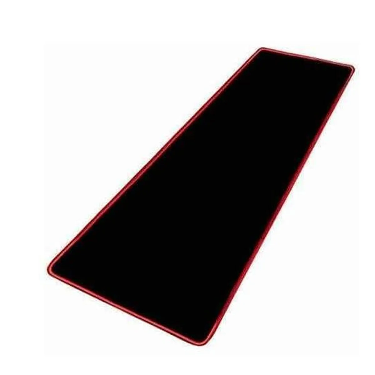 GENERICO - PAD MOUSE GAMER IMPERMEABLE ANTIDESLIZANTE 70X30 CM NEGRO BORDE ROJO