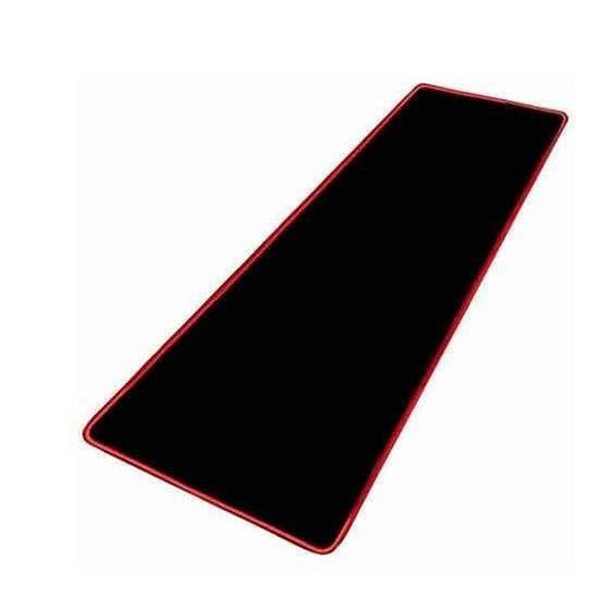 GENERICO - PAD MOUSE GAMER IMPERMEABLE ANTIDESLIZANTE 70X30 CM NEGRO BORDE ROJO