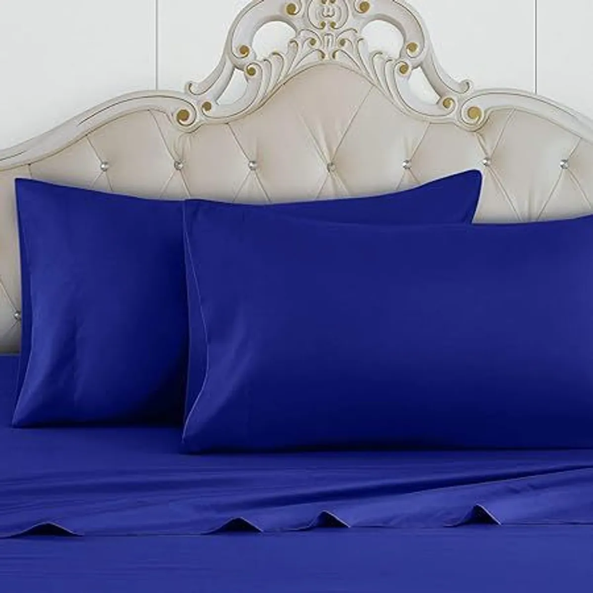 GENERICO - Sabanas De Algodón Bramante plaza y media azulino