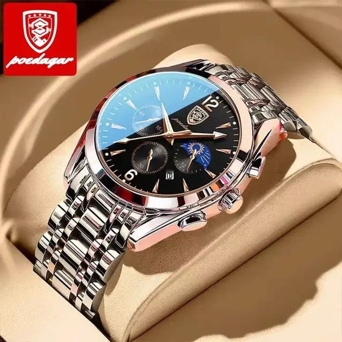 GENERICO - Reloj POEDAGAR para Hombre - Elegante - Acero_.