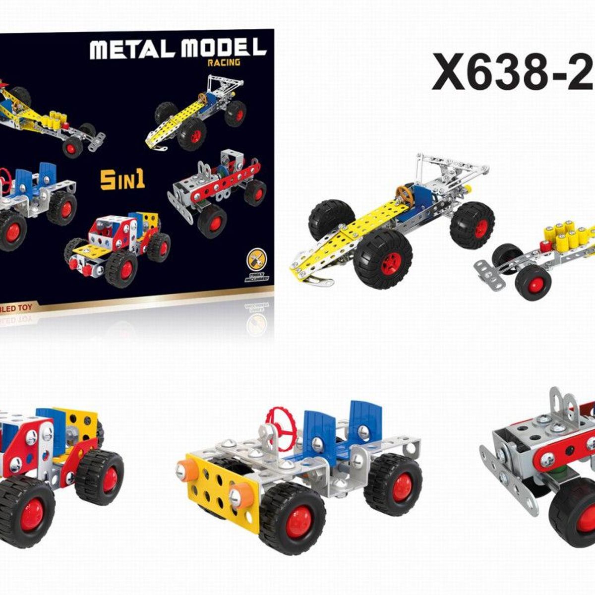 GENERICO - Set de construcción metálica KLQ X638-2 "Coches deportivos"