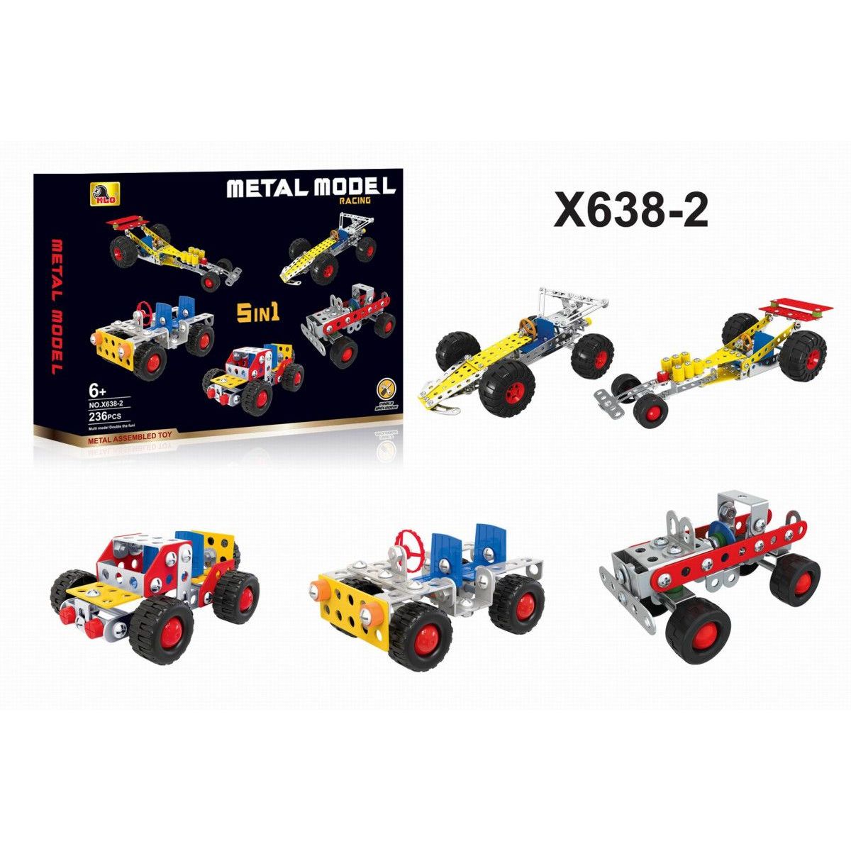 GENERICO - Set de construcción metálica KLQ X638-2 "Coches deportivos"
