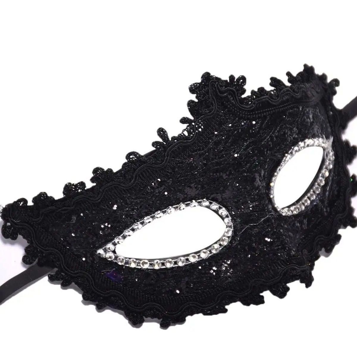 OTTOWARE - MASCARA DE ENCAJE DE FANTASÍA  NEGRA