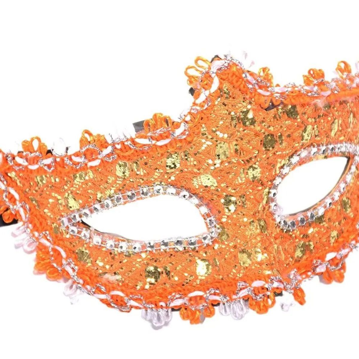 OTTOWARE - MASCARA DE ENCAJE DE FANTASÍA  NARANJA