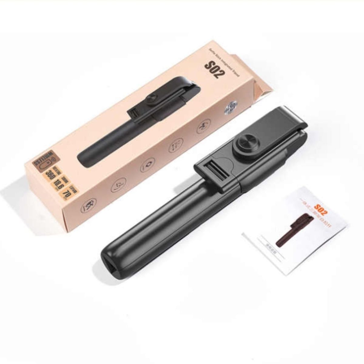 GENERICO - Palo Selfie Trípode Extensible S02 con Control Bluetooth