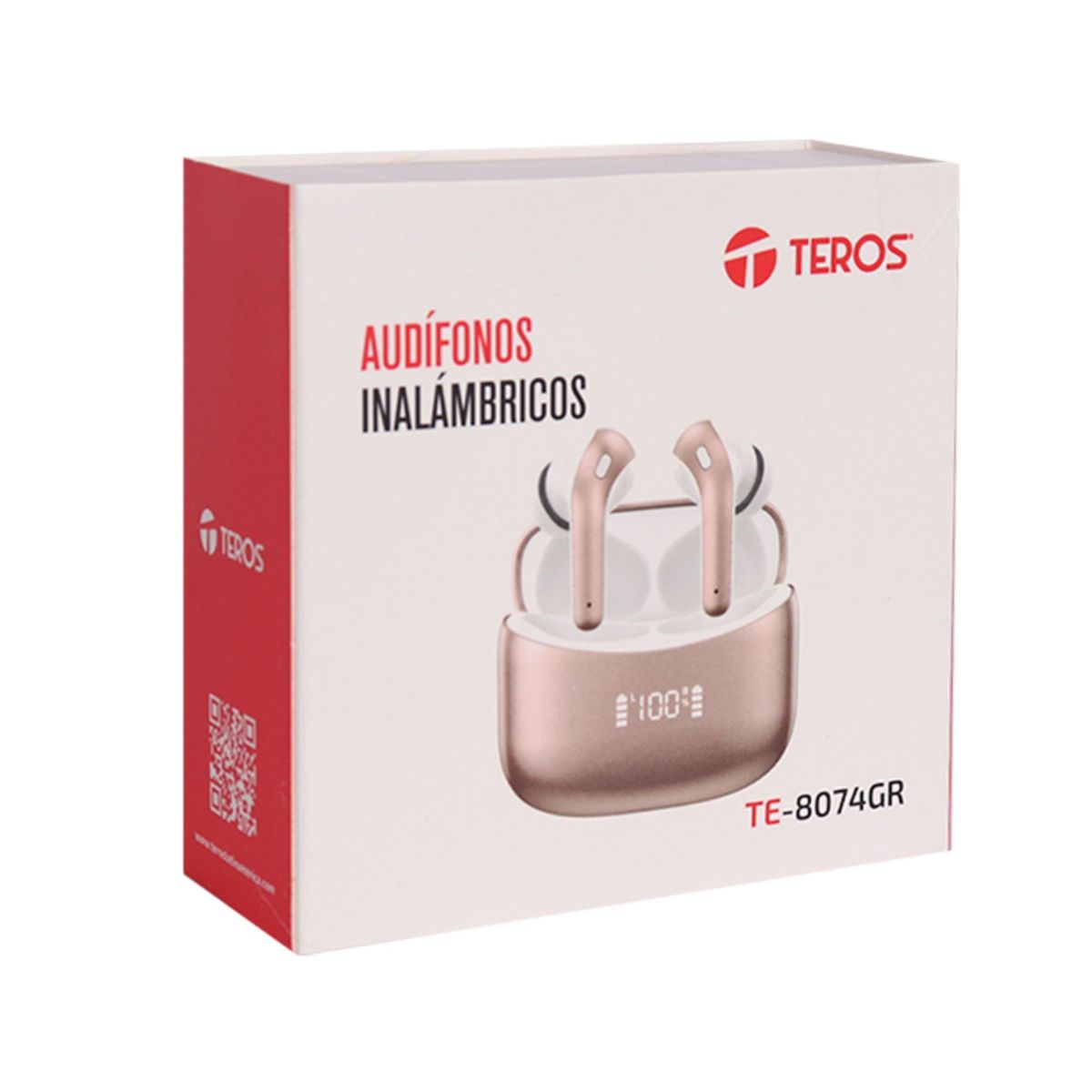 TEROS - Audífonos Teros TE-8074GR Bluetooth TWS RosaDorado