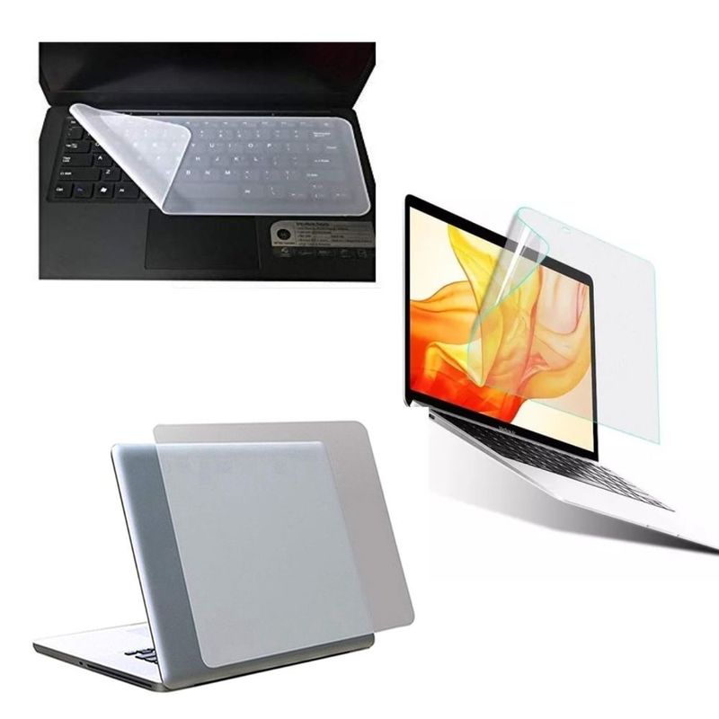 GENERICO - PROTECTOR  3 EN 1 PARA LAPTOP TECLADO + PANTALLA + SKIN 14"