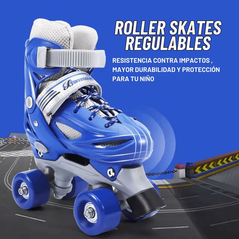 GENERICO - PATINES PARA NIÑO REGULABLE TALLA S 31- 34