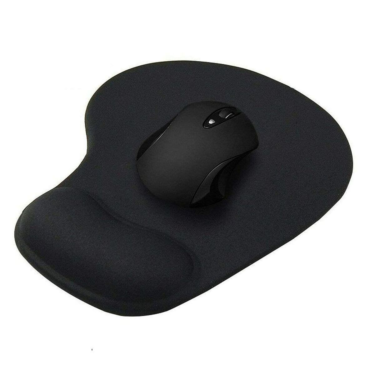 GENERICO - MOUSE PAD ERGONOMICO CON ALMOHADILLA NEGRO ANTIDESLIZANTE