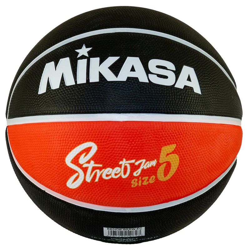 MIKASA - PELOTA PARA BASKET MIKASA STREET CAUCHO N5 NEGRONARANJA