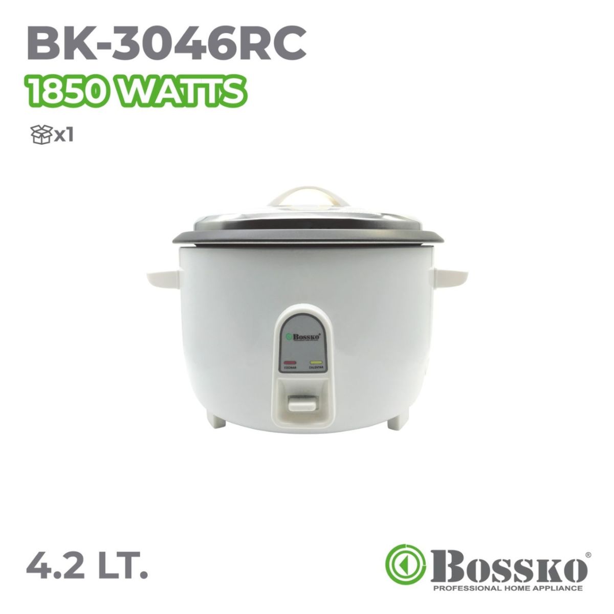 BOSSKO - Olla arrocera multiusos 4.2 lt Bossko -Blanco