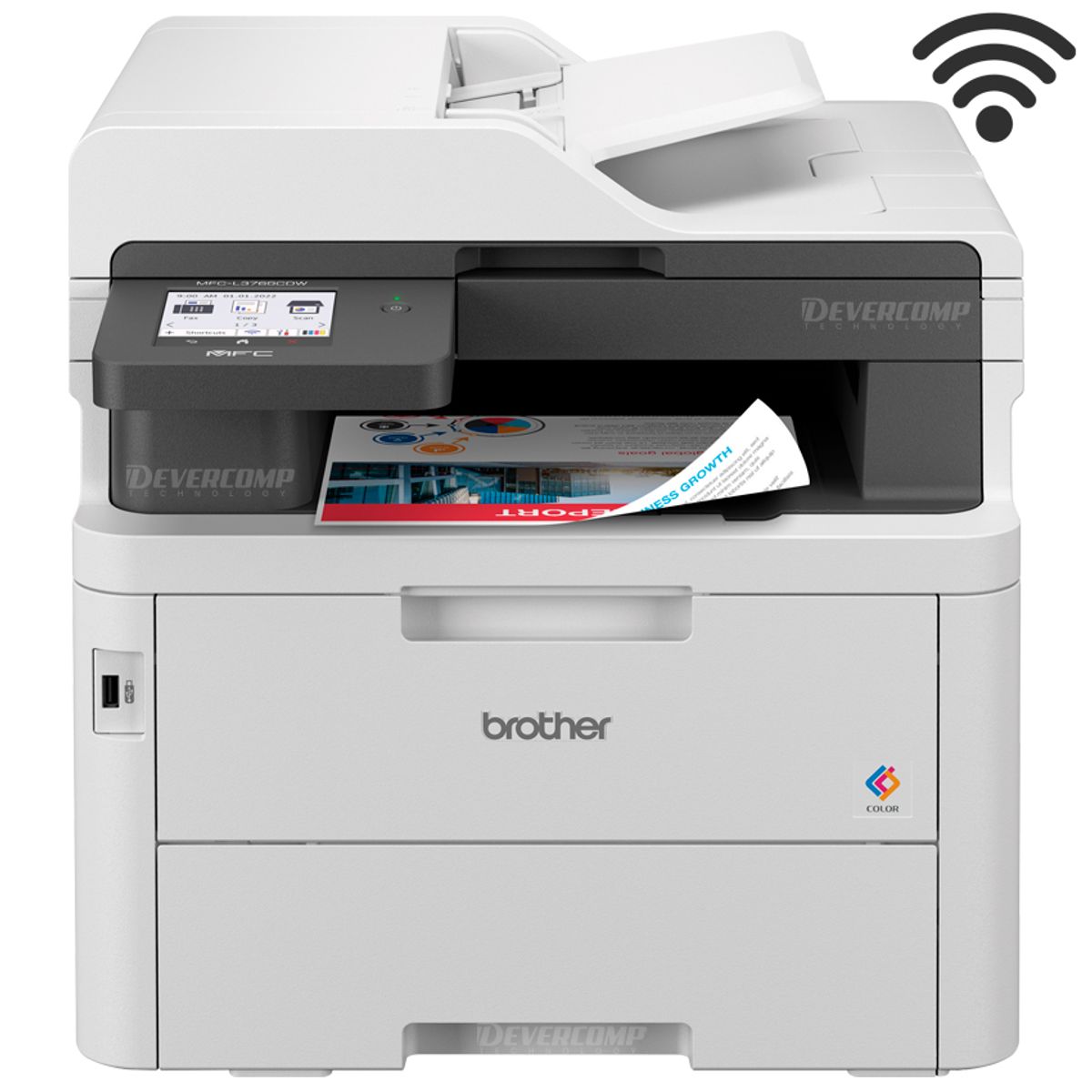 BROTHER - Impresora Brother DCP-L3760CDW Multifuncional Laser Color Wifi