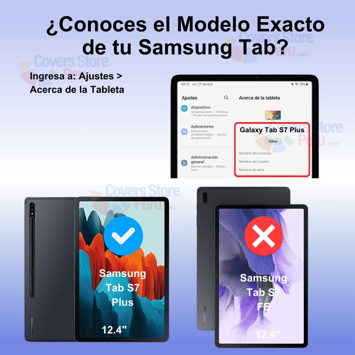 GENERICO - Mica para Samsung Tab S7 Plus 12.4 " - T970 de Cerámica Antishock