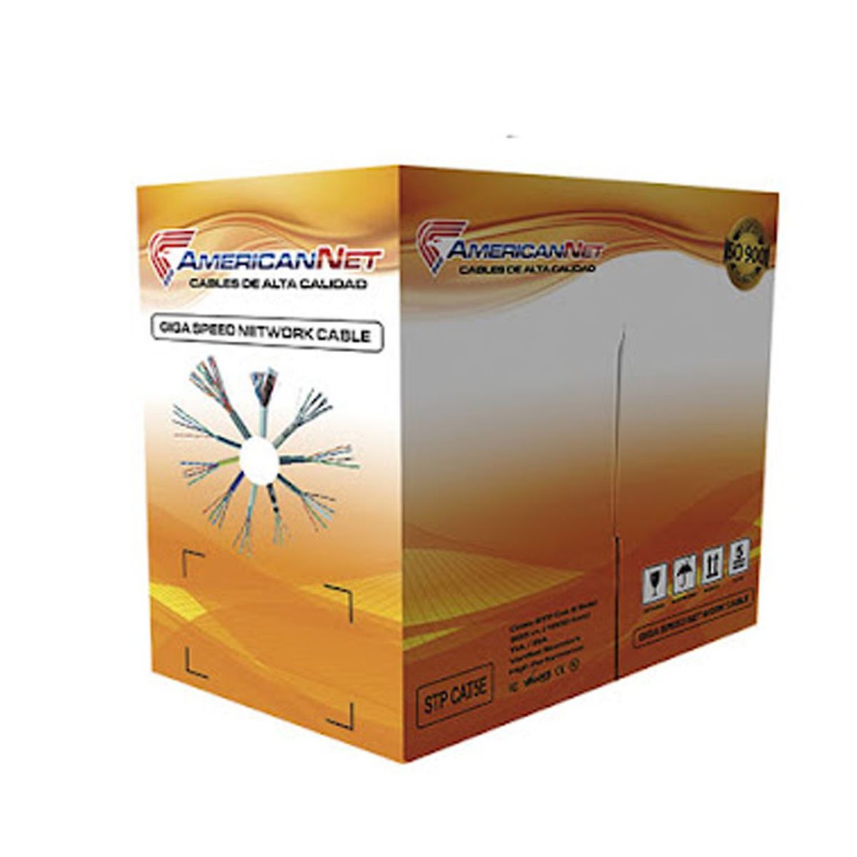 GENERICO - Rollo de Cable Utp x caja Cat. 5e American Net 305 metros