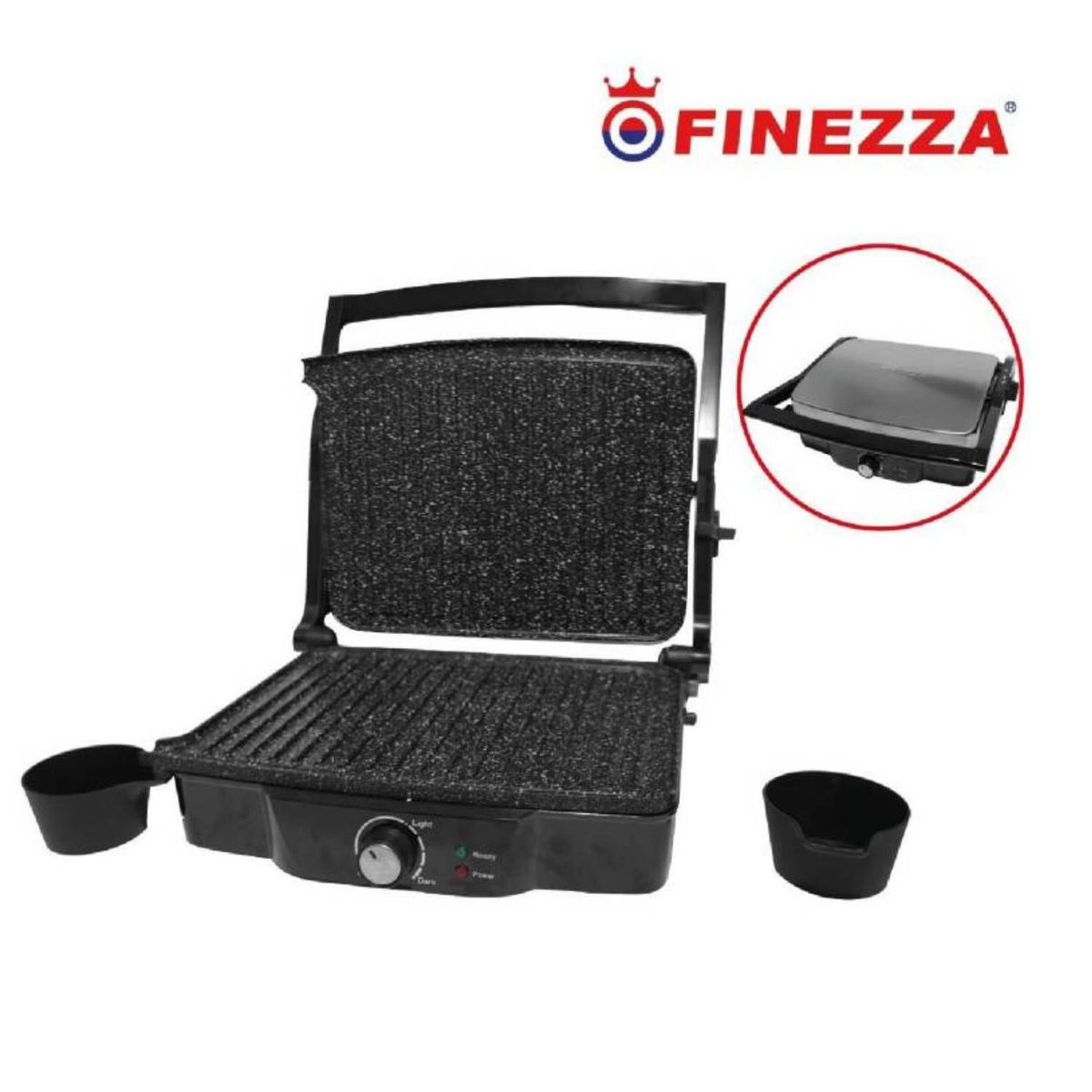 FINEZZA - Parrillera Finezza FZ-802EG Antiadherente con Regulador Temperatura
