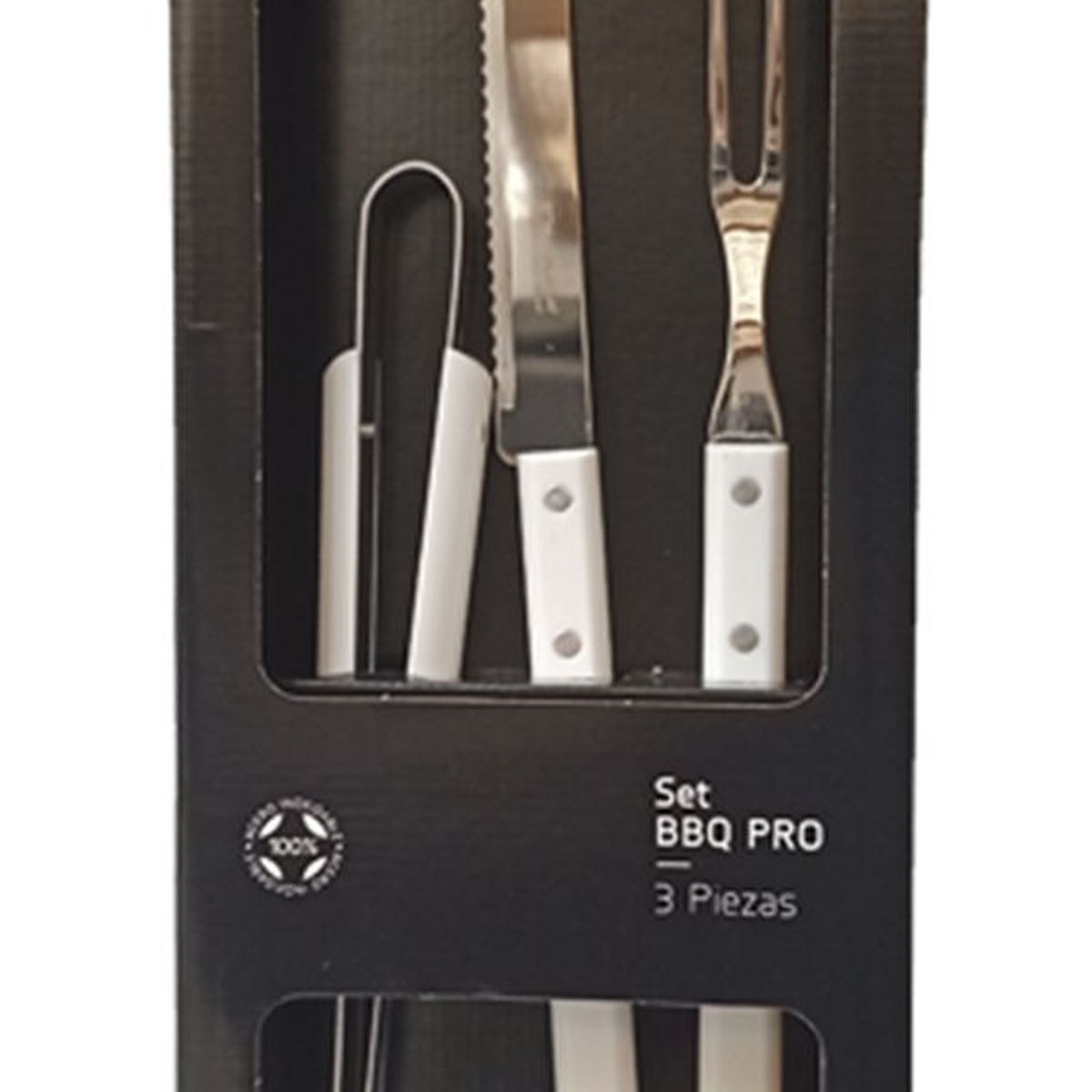 FACUSA - Set de 03 Utensilios BBQ Profesional Premium