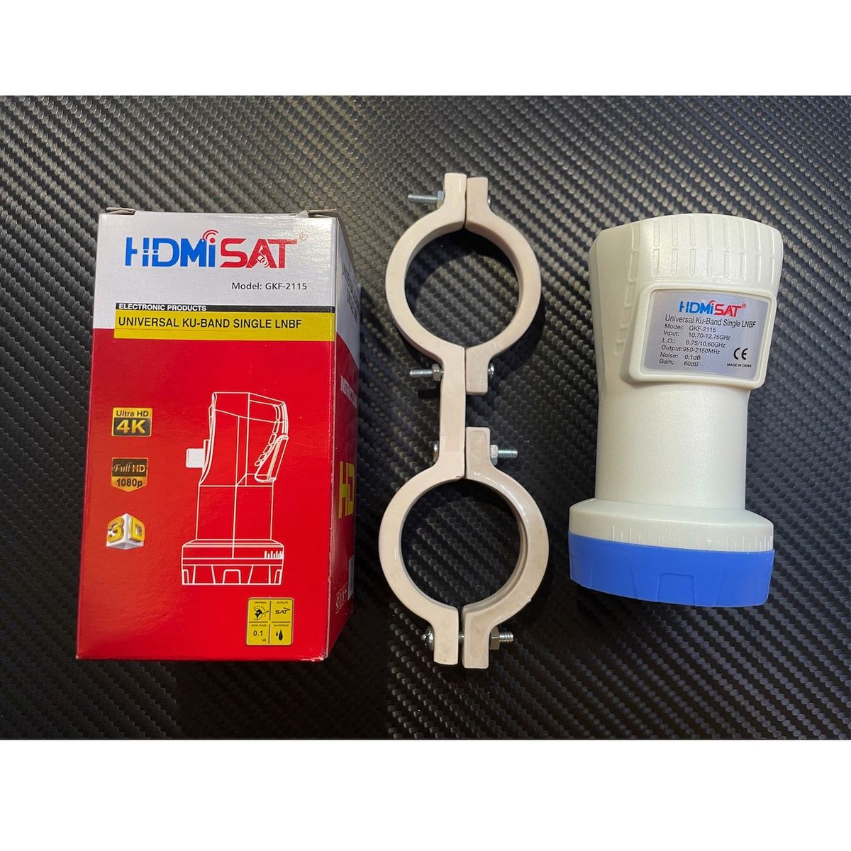 SAT PCS - Kit Adaptador Carona Antena Satelital Ku 60cm con Lnb Hdmisat 0.1