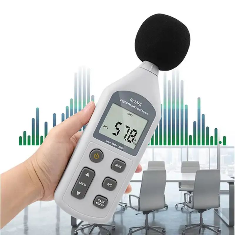 JPSYSTEMS - Sonómetro digital portátil decibelios ponderación AC con software usb