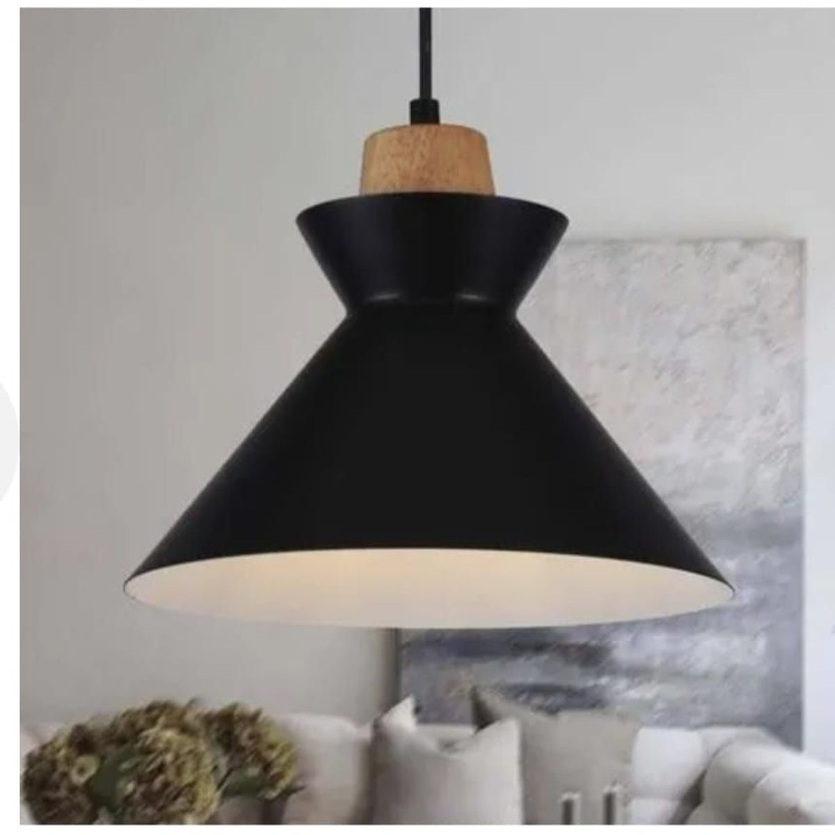 GENERICO - Lámpara de techo colgante almeria negro