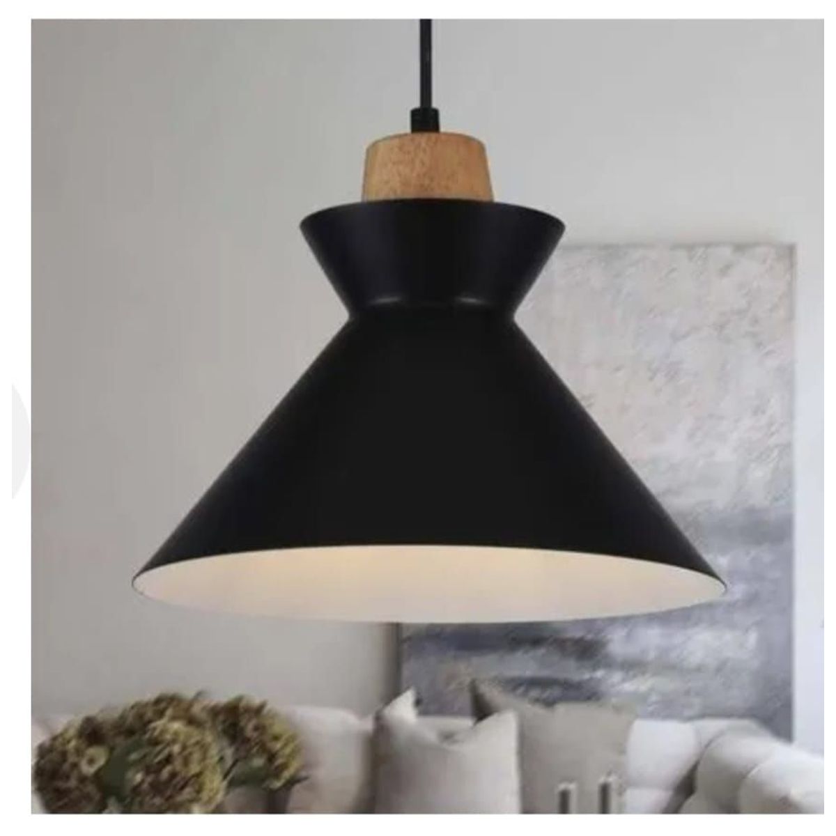 GENERICO - Lámpara de techo colgante almeria negro