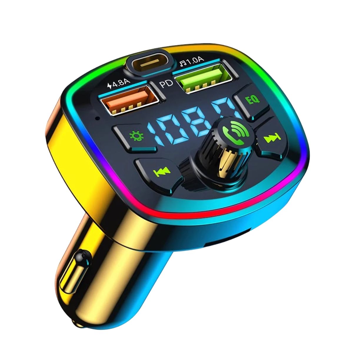 GENERICO - Adaptador Receptor Bluetooth para Auto Transmisor Cigarrera