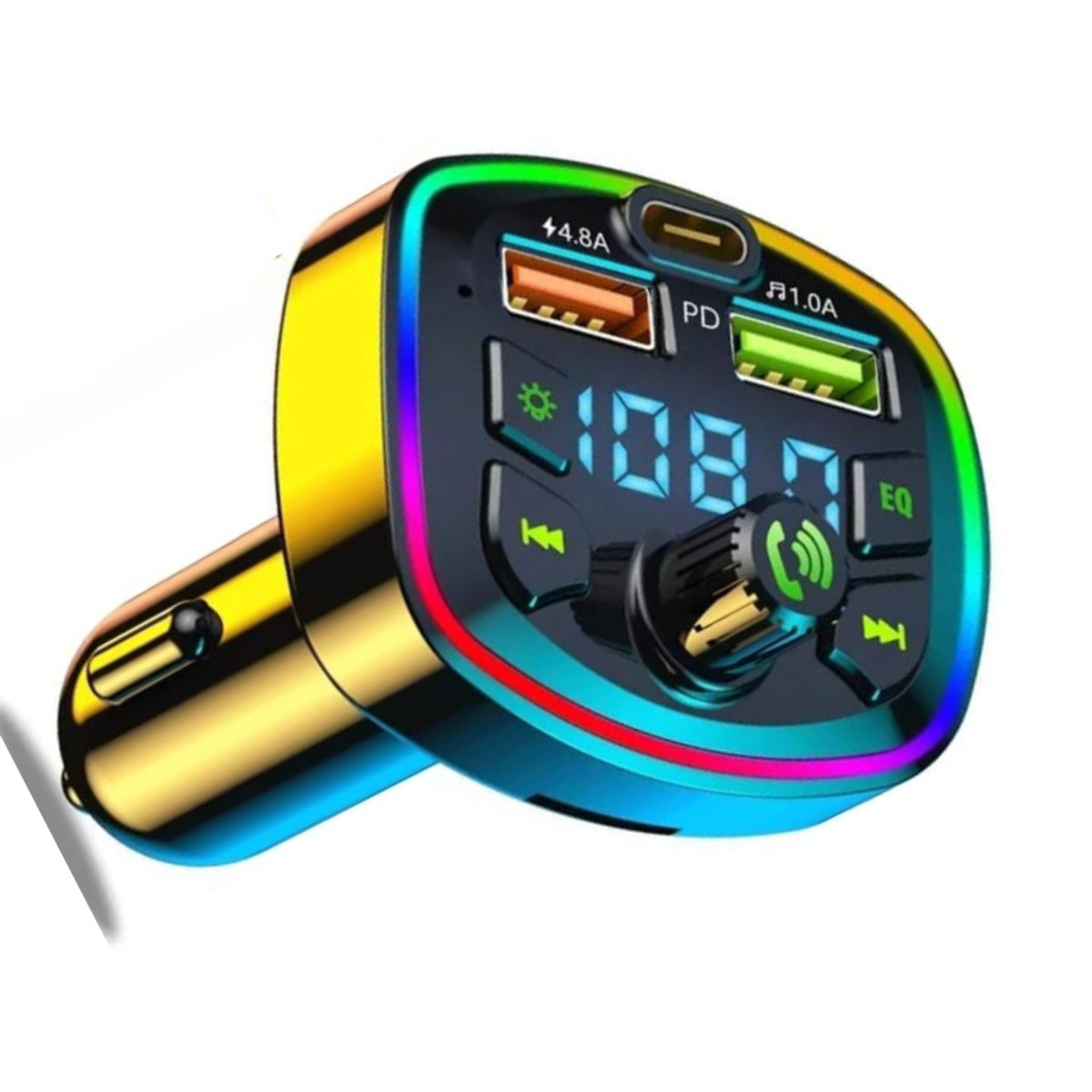 GENERICO - Adaptador Receptor Bluetooth para Auto Transmisor Cigarrera