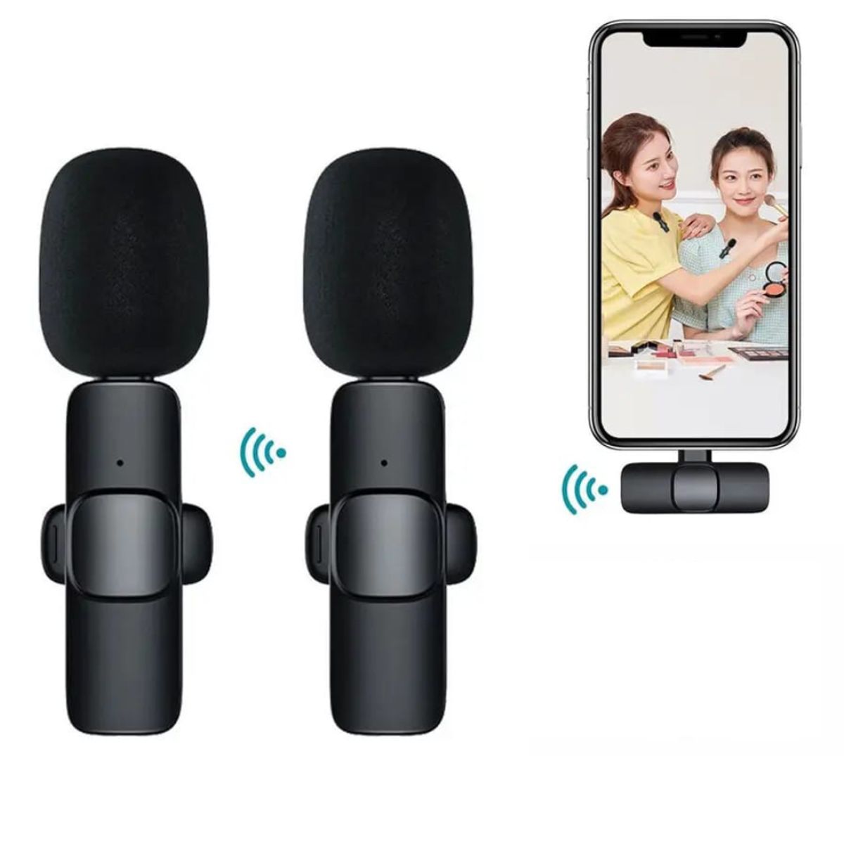 GENERICO - Microfono Inalambrico Solapero Pechero Doble para Celular USB C