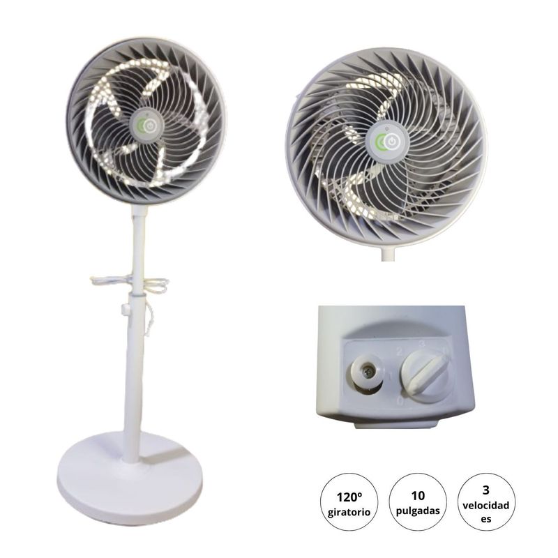 GENERICO - Ventilador Airboon AB1033T Turbo high speed 10 pulgadas ICE COOL