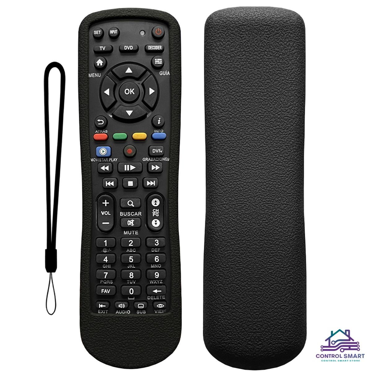 CASE - Funda Protector De Silicona Para Control Remoto Deco Movistar - Negro