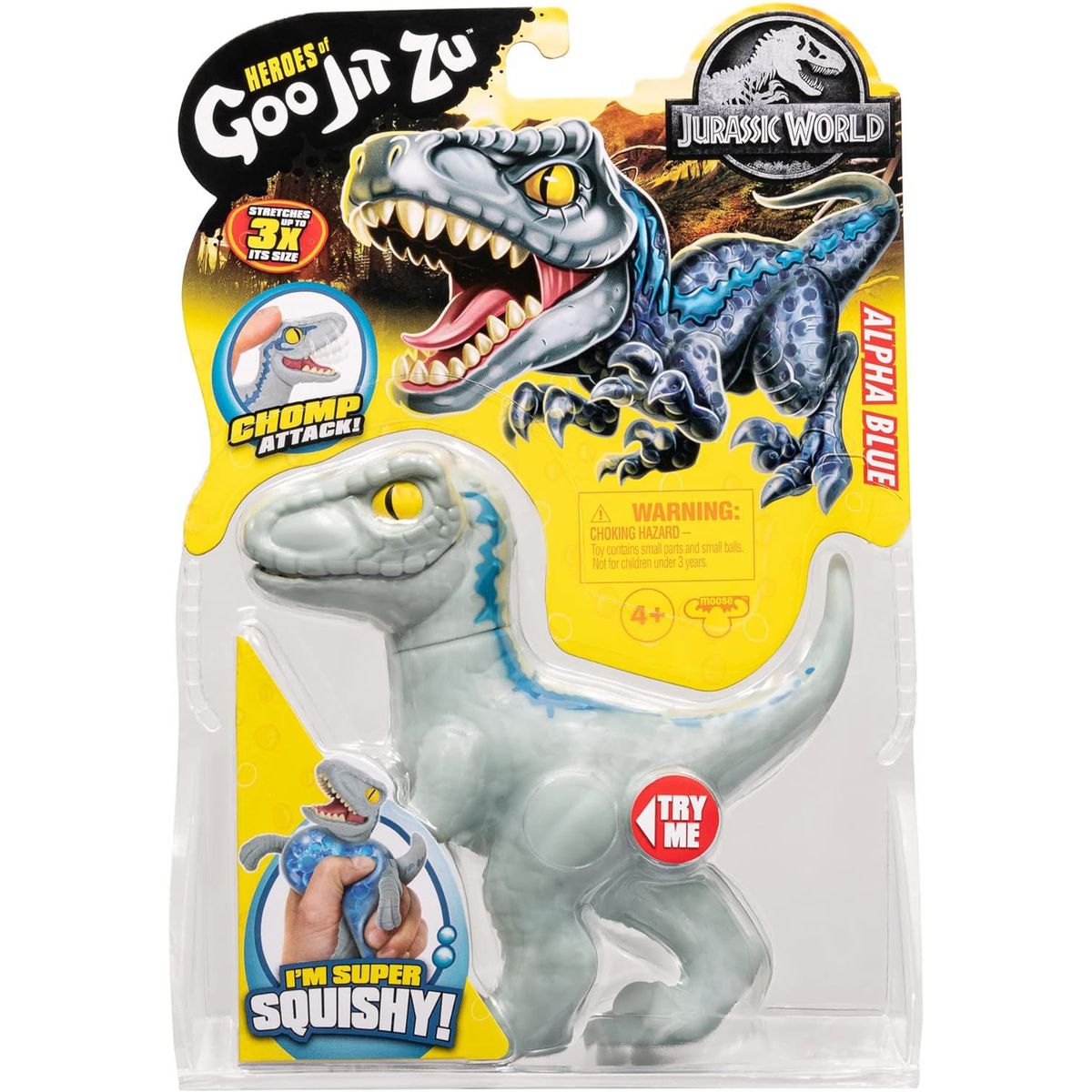 JURASSIC WORLD - Goo Jit Zu - Velociraptor Blue