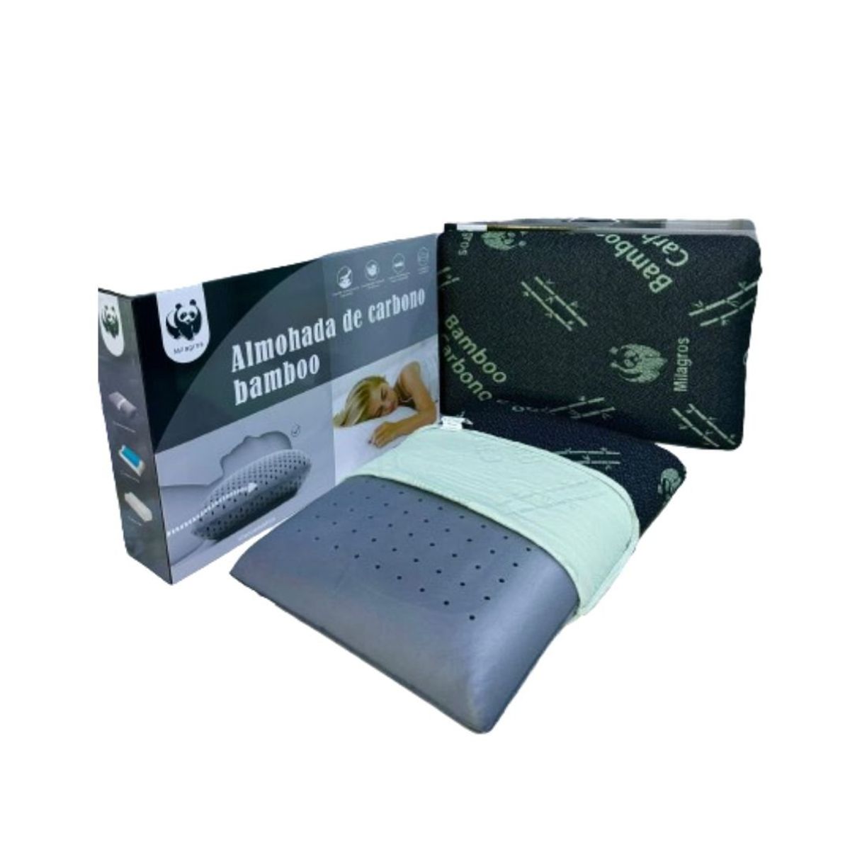 CUTE - ALMOHADA VISCOELÁSTICA DE CARBONO 53cm x 36cm.