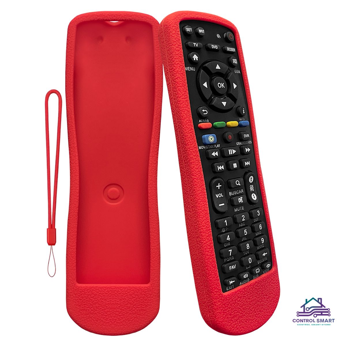 CASE - Funda Protector De Silicona para Control Remoto Deco Movistar - Rojo
