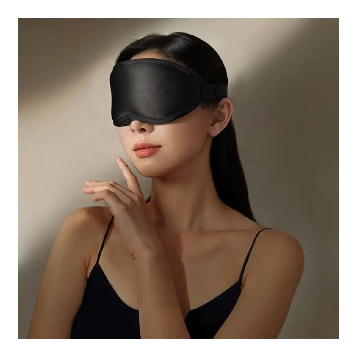 GENERICO - Antifaz 3D Negro para Dormir Bloquea Luz al 100%