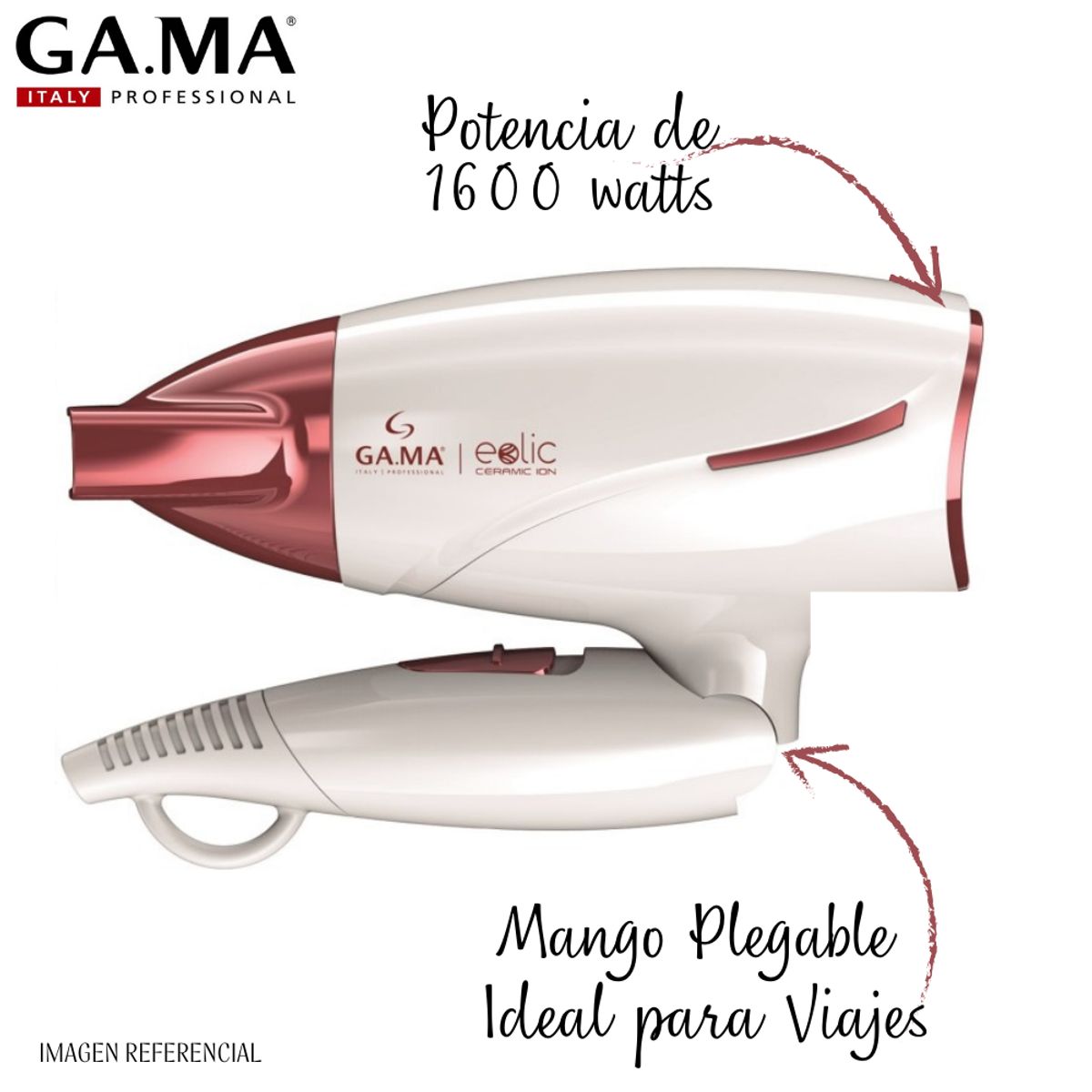 Gama - Secadora Gama  Eolic Ceramic Ion 1600 watts.