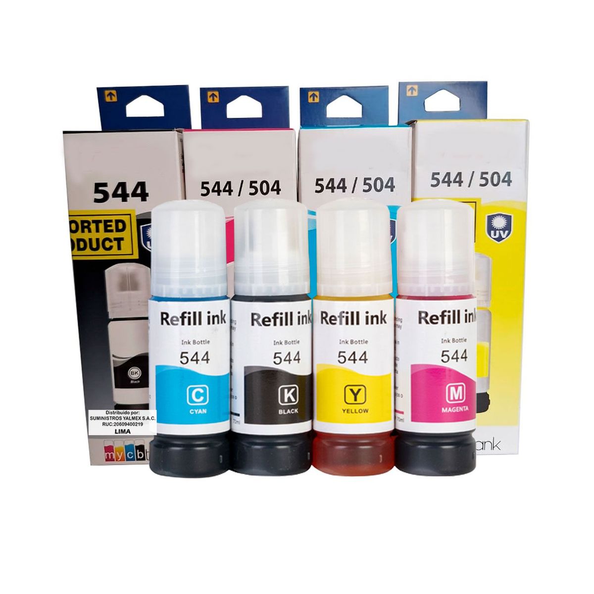 GENERICO - Tinta Compatible T544 x 4 Colores para Epson