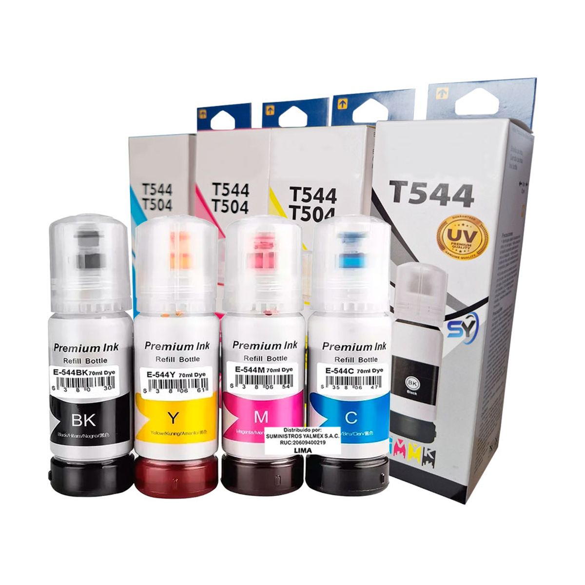 GENERICO - Kit de Tinta Compatible Negro y Colores para L3110 L3210 L3250