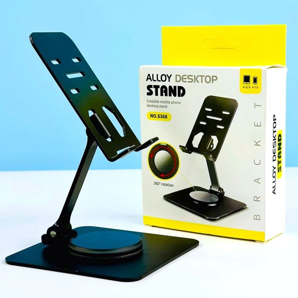 GENERICO - Soporte de Tablet y Celular Base De Aluminio Ajustable y Portatil giro 360