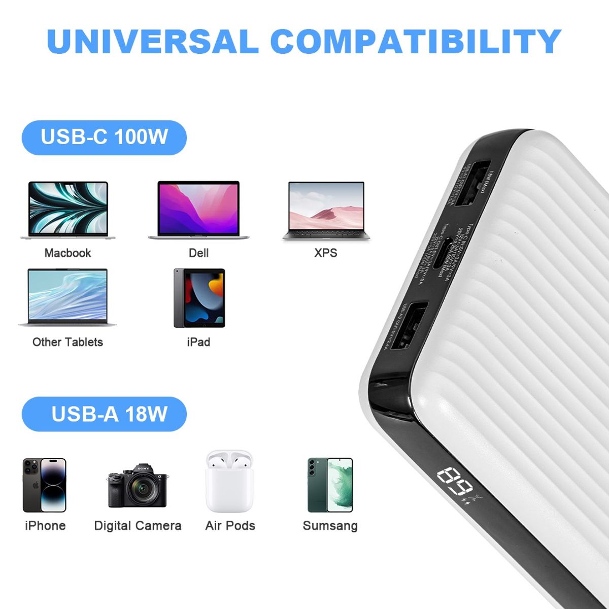 REMAX - Power Bank Remax 20000 mha Ultra rápida 100W