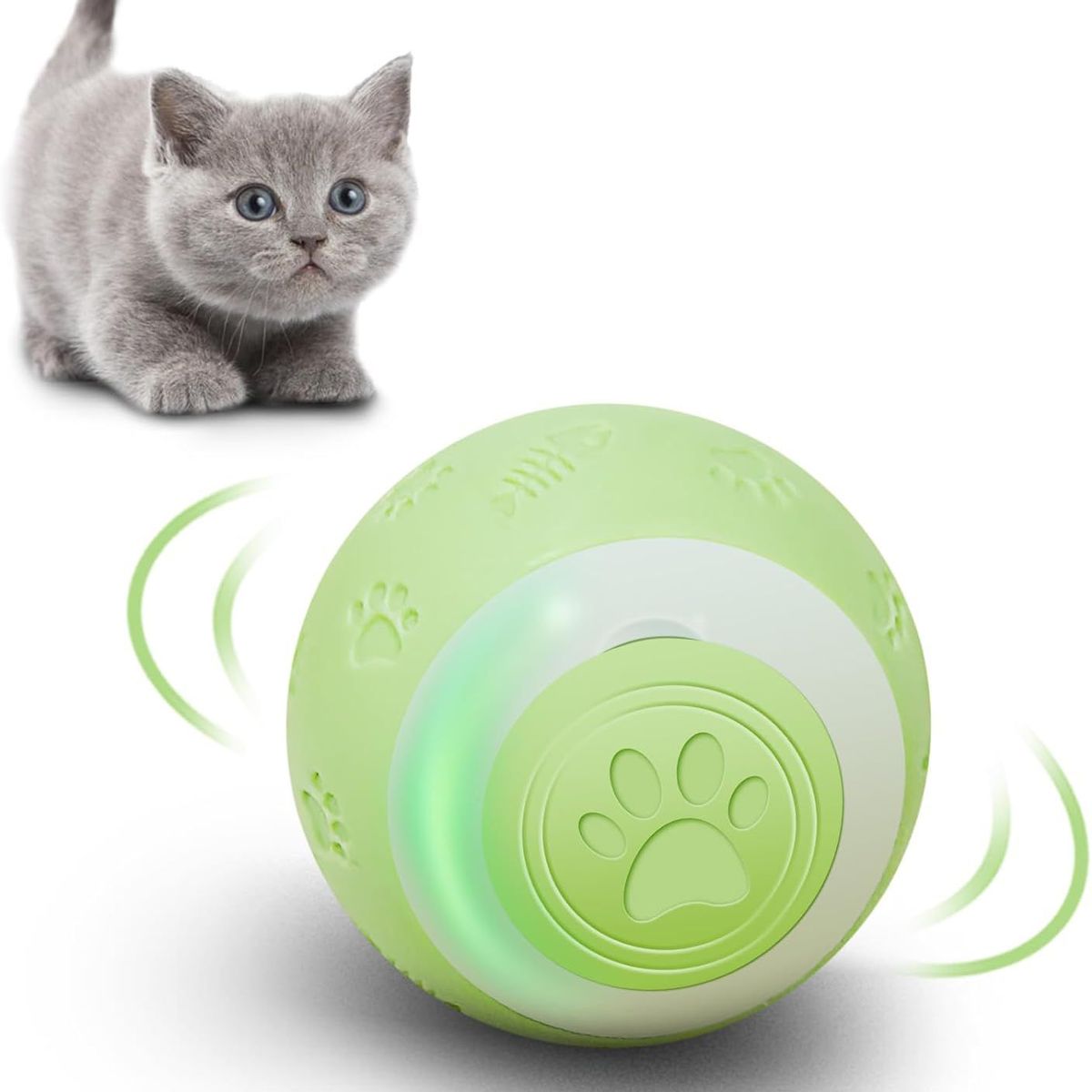 IMPORTADO MC - Pelota Inteligente para Gatos Juguete Interactivo Catnip