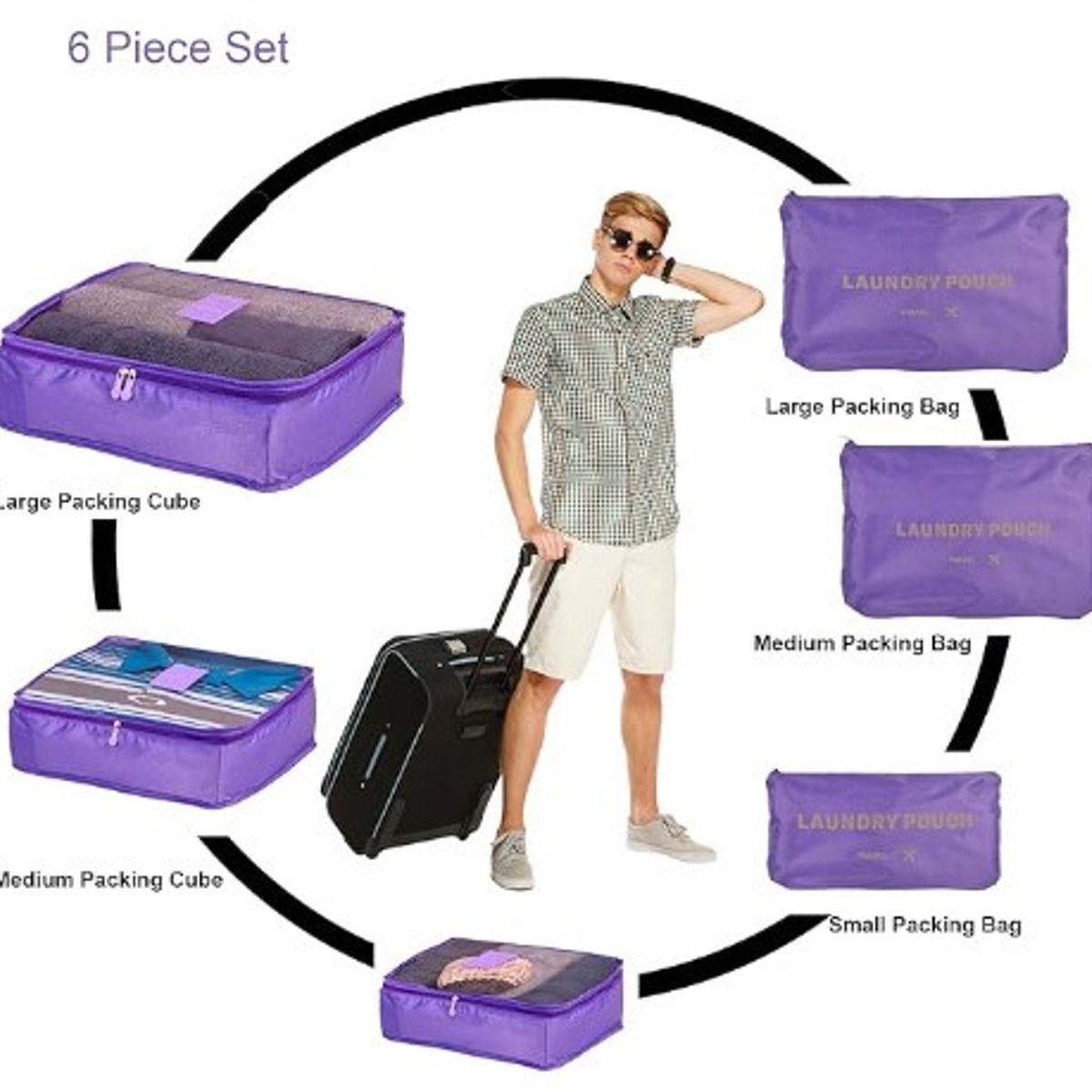 GENERICO - Kit Organizador de Viaje X 6 Pzs.