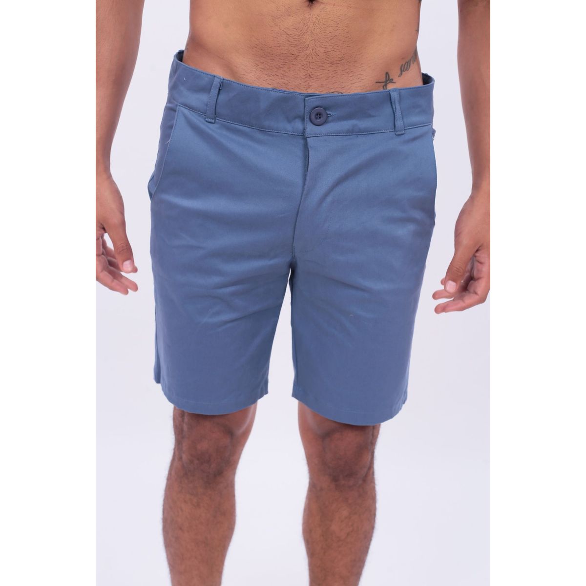 J JERAOUS - BERMUDA JERAOUS DRILL DE HOMBRE Celeste Acero