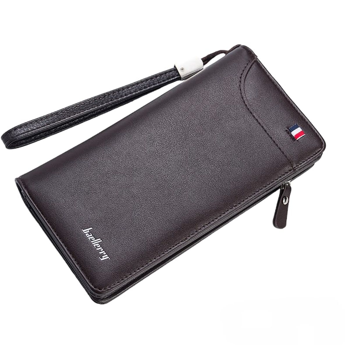 BAELLERRY - Billetera Baellerry con Correa Hombre PU Tarjetero Cremallera en Caja