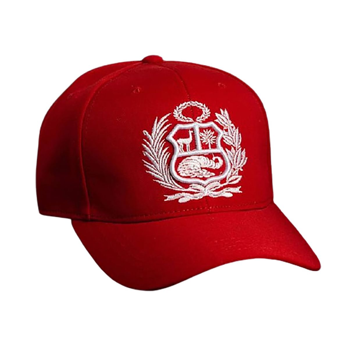 TODO GORROS PERU - Gorra Perú roja con escudo blanco - TODO GORROS PERU